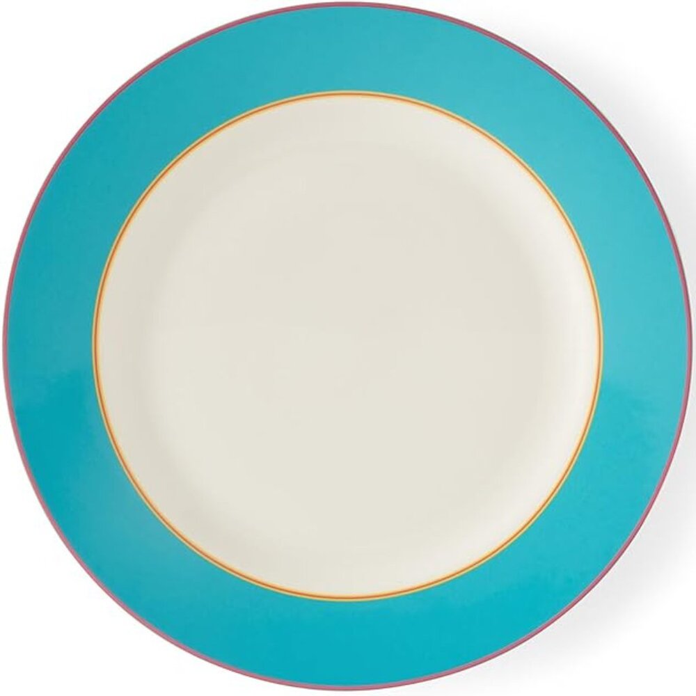 SPODE Kit Kemp Calypso Porcelain Serving Platter or Charger in Turquoise NWT